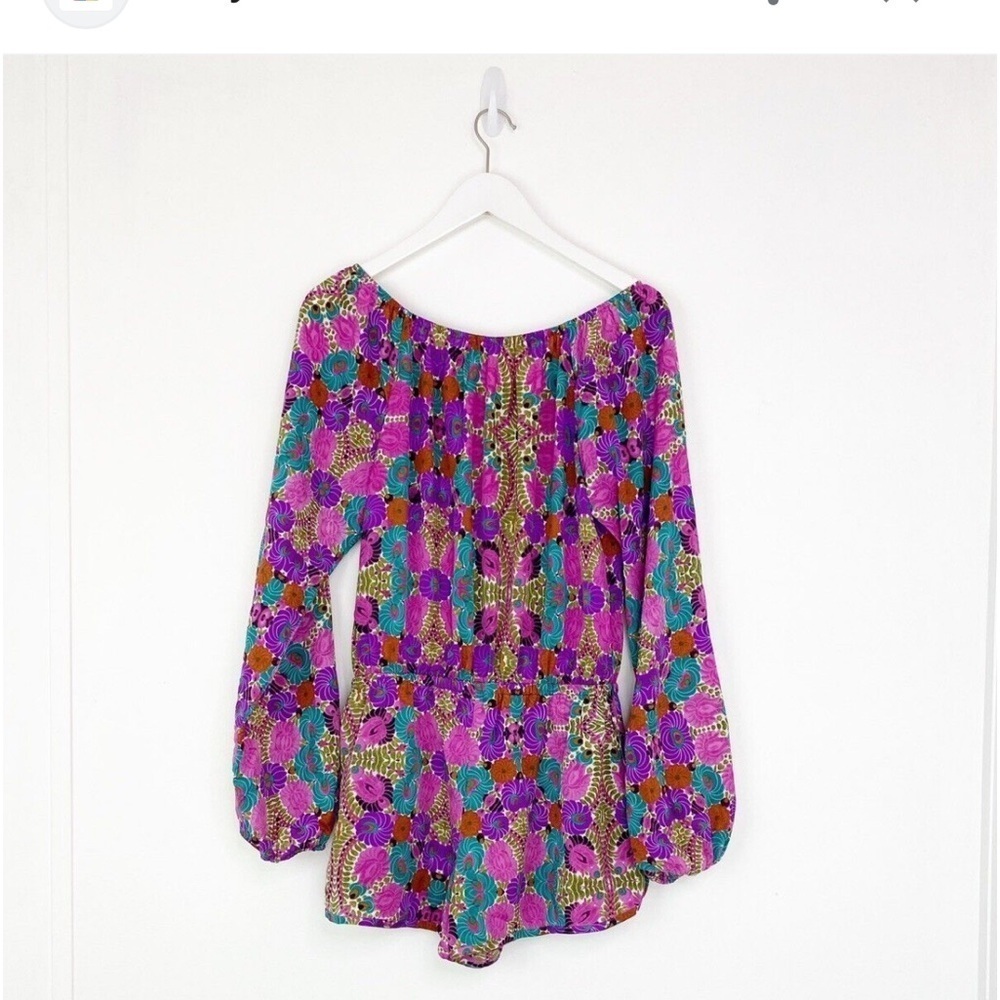 Show Me Your Mumu: Rane long sleeve Romper in Wild Bloom Md